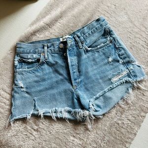 AGolde, Los Angeles, size 26, ripped jeans shorts